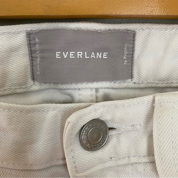 EVERLANE Mid-Rise Skinny Ankle Jeans Women 26 White Denim - Picture 4 of 15